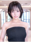 ショート/レイヤーボブ/顔周りレイヤー/黒髪
