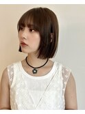 切りっぱなしボブ/韓国ボブ/トリートメントストレート/柏美容室