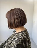 20代30代40代◎小顔に見えせる似合わせカットオリーブグレー
