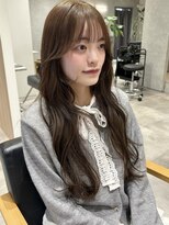 ラミエバイメルト 下北沢(lamie by melt) ブリーチなしダブルカラーオリーブベージュアッシュ顔周り小顔
