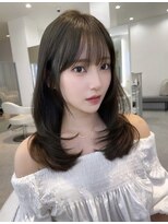 Hue表参道【レイヤーカット/カラー/髪質改善トリートメント/ボブ/顔周り/前髪カット】 ミディアムレイヤー/顔周り レイヤー/レイヤーカット/前髪/ボブ