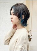 インナーカラー｜ウルフカット｜ダブルカラー