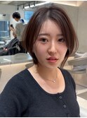 伸ばしかけヘア/小顔ヘア/髪質改善/ブリーチなしカラー