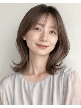 オンク 新宿(onk) 黒髪/グレーベージュ/レイヤーロング/前髪パーマ[新宿駅]