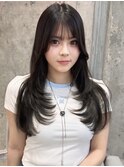 イメチェン×ブリーチなしカラー/小顔/ピンクベージュ/20代