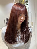 サラジュ 梅田店(SARAJU)&nbsp;sarajuオオミ ブリーチなしダブルカラー/ワインレッド/レイヤー