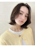 レイヤーボブ×フォギーベージュカラー