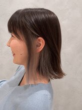 キートス ヘアセッション(KiitoS hair session)&nbsp;【チラ見せ】外ハネボブ×透明感イヤリングカラー