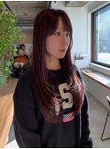 ピンク×結べるレイヤーカット