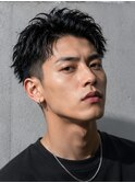 フェードカット ツーブロック メンズパーマ アップバング 30代