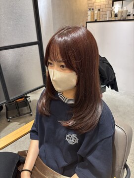 ウルヘアー 緑地公園(ulu hair) 顔まわりレイヤー極上高濃度水素カラー