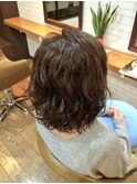 ツヤウェーブヘアスタイル