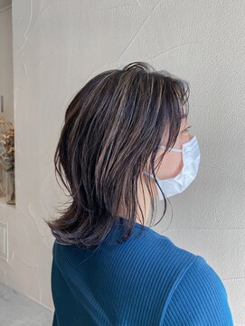 マセナ(Masena) 【お客様スタイル】コントラストハイライト×ミディウルフ