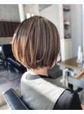 お手入れかんたん・丸みショートボブ・TheC橋本店