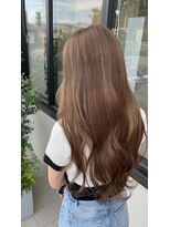 アース コアフュールボーテ 川中島店(EARTH coiffure beaute)&nbsp;ミルクティーベージュダブルカラーエクステ
