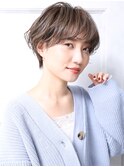 大人可愛い小顔ショコラアッシュ横顔美人くびれショートA9