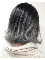 グランルッソ 広島本通(GRAN LUSSO) 髪質改善/バレイヤージュ×グレー/カール/ラフ