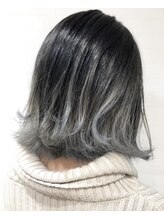 グランルッソ 広島本通(GRAN LUSSO) 髪質改善/バレイヤージュ×グレー/カール/ラフ