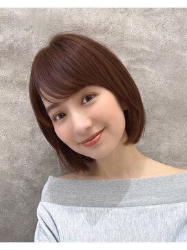 トニーアンドガイ 原宿店(TONI & GUY) 大人ボブ/20代30代40代/ピンクベージュ前髪ありマチルダボブ