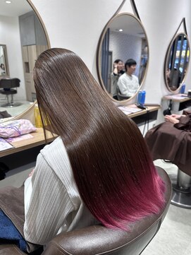 アース 三軒茶屋店(HAIR&MAKE EARTH) 三軒茶屋_レディース_ロング_髪質改善トリートメント_裾カラー_