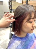 グレージュカラー×インナーピンク