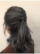 ヘアーデザインエスケープラス(HairDesign SK Plus) ダークグレーアッシュ グラデーション@30代/40代/50代