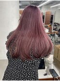 ピンクラベンダー/レイヤーカット/ケアブリーチ/10代20代