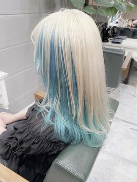 デイズ(days) ミルクティーベージュ ブルーインナーカラー デザインカラー