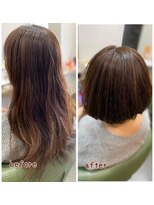 ヴォヤージュトロワ(voyage trois)&nbsp;メルティ―カラーフェミニンロング似合わせカットマッシュボブ