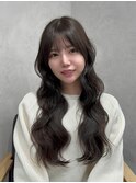 韓国ウェーブヘア前髪カットレイヤーカット髪質改善銀座