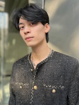 ユーフォリア 銀座(Euphoria) ツイストスパイラルパーマアップバング短髪ツーブロック刈り上げ