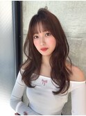 くびレイヤー/ボブルフ/ネビージュ/小顔/ワンレン/なれミディ