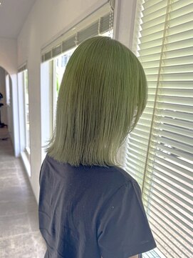 ミルヘアデザイン(mil hair design) ブリーチカラー　ハイライト　ミディアムロング　レイヤー