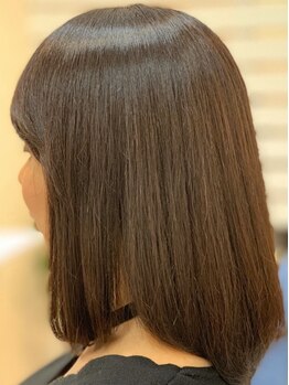 スローライフヘアーデザインアンドスパラウンジ(Slow life Hair design spa lounge)の写真/頭皮と髪に優しい水素ケアカラー！白髪染めや白髪ぼかしにも最適なエイジングケアで若々しい印象の艶髪へ。