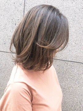 小顔透明感◎ココアブラウンボブ×レイヤーウルフカット