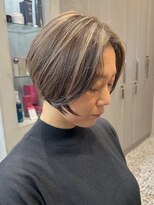 エリマバイフィフス 調布(elima by fifth) 調布白髪ぼかしレイヤーボブベージュアッシュグレージュカラー