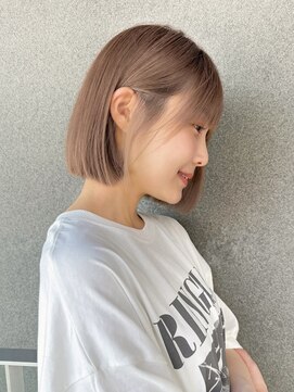 ガーデン 渋谷(GARDEN) 小顔外ハネボブダークアッシュ大人ガーリー似合わせカット