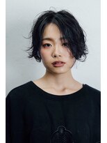 マウロア(MAULOA) 【Mauloa】アンニュイパーマ ウザバング 黒髪ショート モード