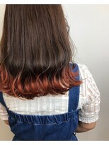 ヘア プロデュース キュオン(hair produce CUEON.) 裾カラー×オレンジ