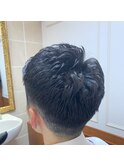 メンズカット×ナチュラルツーブロック×アップバング<理容室>