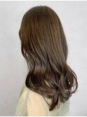 オリーブベージュ_グレージュカラーボブウルフ_ba422261