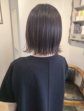 ヘア ケア ディエイチケー(HAIR CARE DHK) フェイスラインインナーカラーで柔らかいボブ