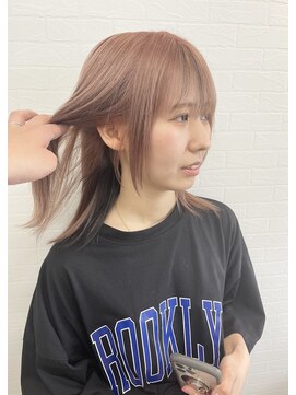 オリビアヘアー(OLIVIA HAIR) コーラルピンク×インナーデザイン