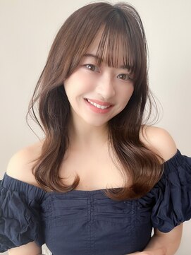 レア 表参道(L'ea) 黒髪クラゲヘアーオリーブグレー小顔ココアベージュ