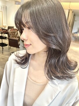 アンス 大阪梅田(ANs.) 20代 30代 40代 セミロング 髪質改善 フェイスレイヤー 艶髪