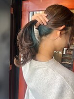 ロダット 横浜(LODAT by little) 水色インナーカラーシルクグレージュ【LODAT横浜】