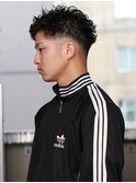刈り上げ メンズショート クセ毛風パーマ 強めパーマ 20代