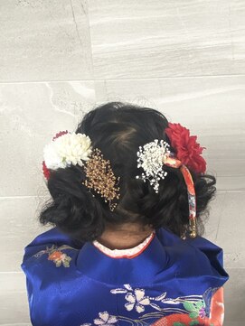 サロン Salon アイ アート 七五三 7歳 ツインおだんご