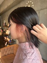 ヘアーアンドメイク ファット(Hair&Make PHAT)&nbsp;20代30代40代インナーカラーイヤリングカラー☆ピンクベージュ