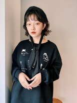 ユイル(Uil)&nbsp;似合わせ小顔ボブ× グレージュカラー デザインカラー